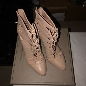 Brand New BCBG Nude Lace Booties